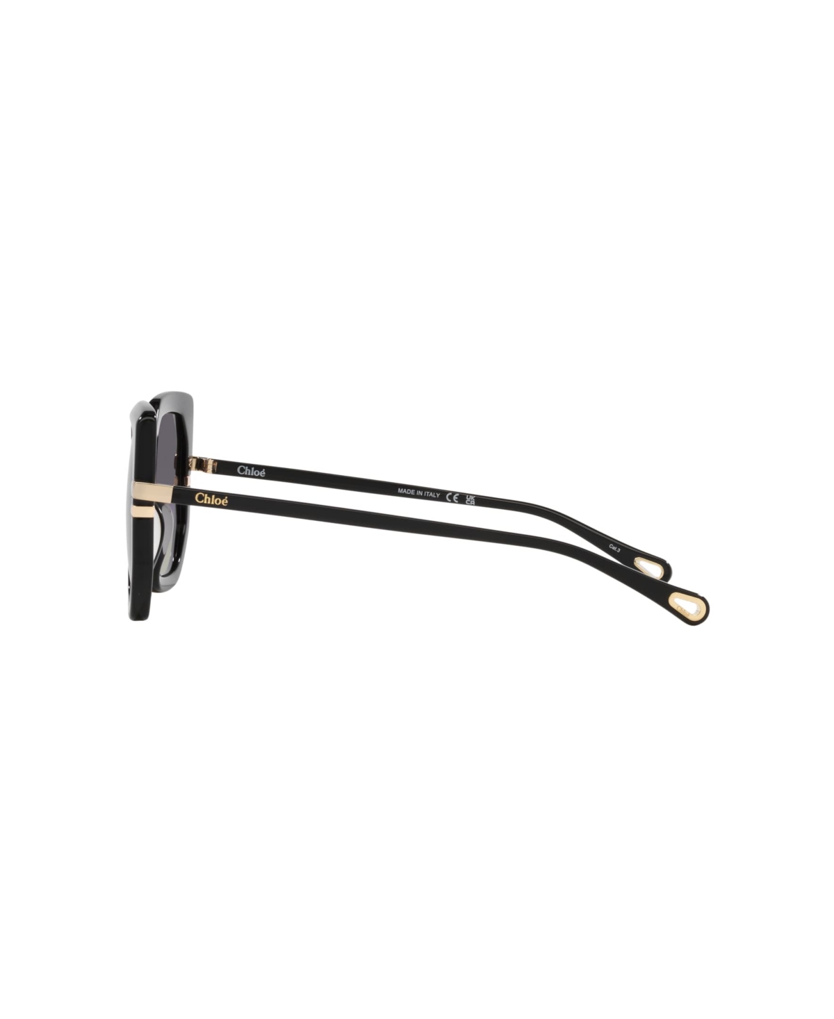 Chloé Womens Ch0240s Square-frame Acetate Sunglasses Black In Black