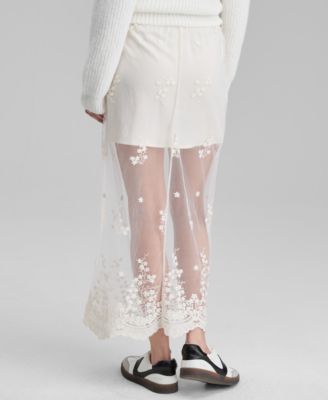 Petite Embroidered-Border Maxi Skirt, Macy's Exclusive 