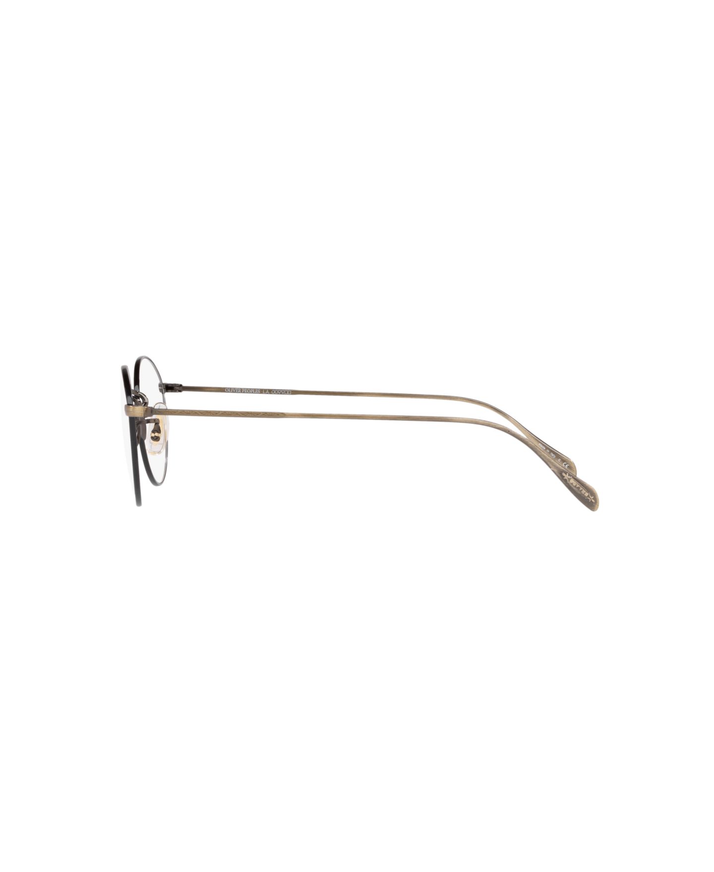 Мужские очки Oliver Peoples Man Panthos Metal OV1186 Coleridge Eyeglasses, цвет: Состаренный золотой чёрный — фото 3