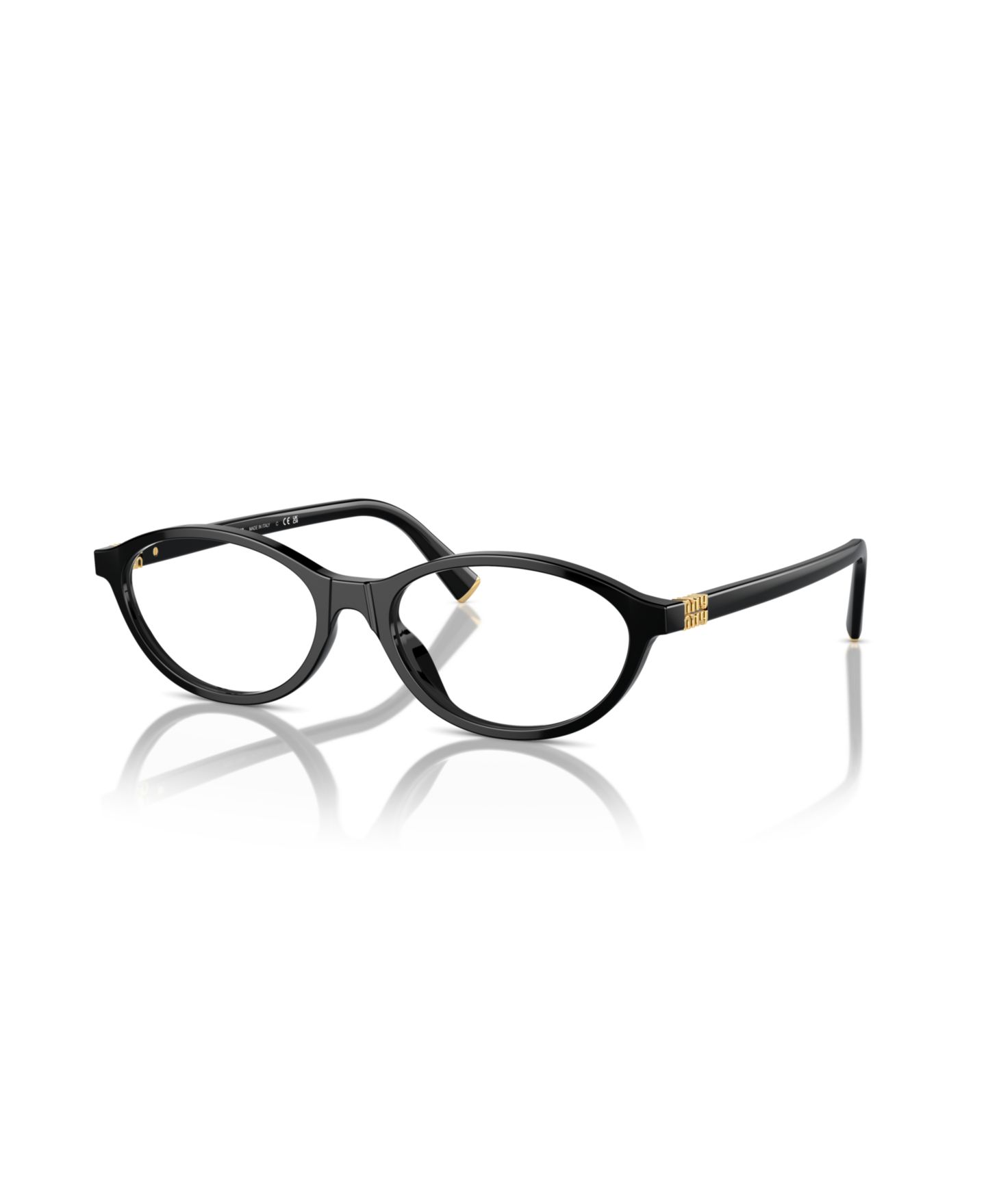 Женские очки MIU MIU Woman Oval Plastic MU 09XV Eyeglasses, цвет: Чёрный — фото 1