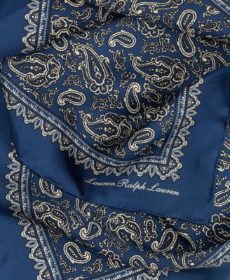 Fall Paisley Silk Bandana Scarf