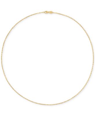 Diamond-Cut Mirror Cable Chain Necklace in 14k Yellow Gold, 18"