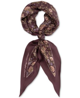 Floral Large Diamond Silk Scarf