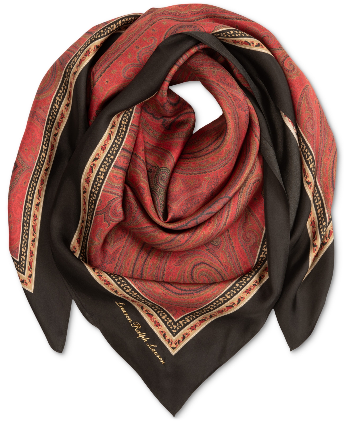 Lauren Ralph Lauren Holiday Paisley Silk Square Scarf
