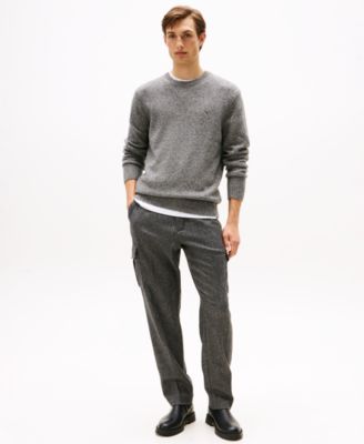 Men's Lambswool Blend Donegal Crewneck Sweater