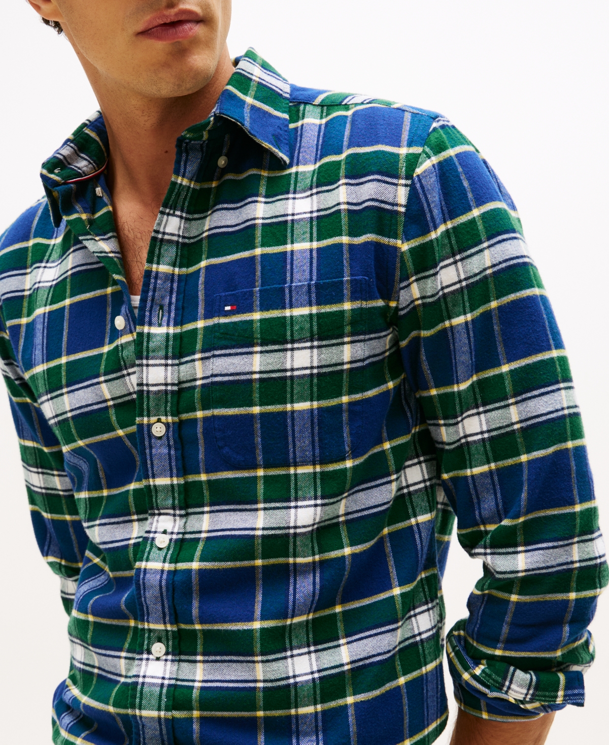 Tommy Hilfiger Men's Flannel Tartan Check Shirt