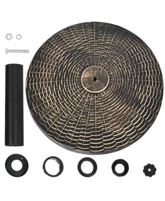 22 lbs Round Resin Patio Umbrella Base Stand Holder w/ Adjustable Knob