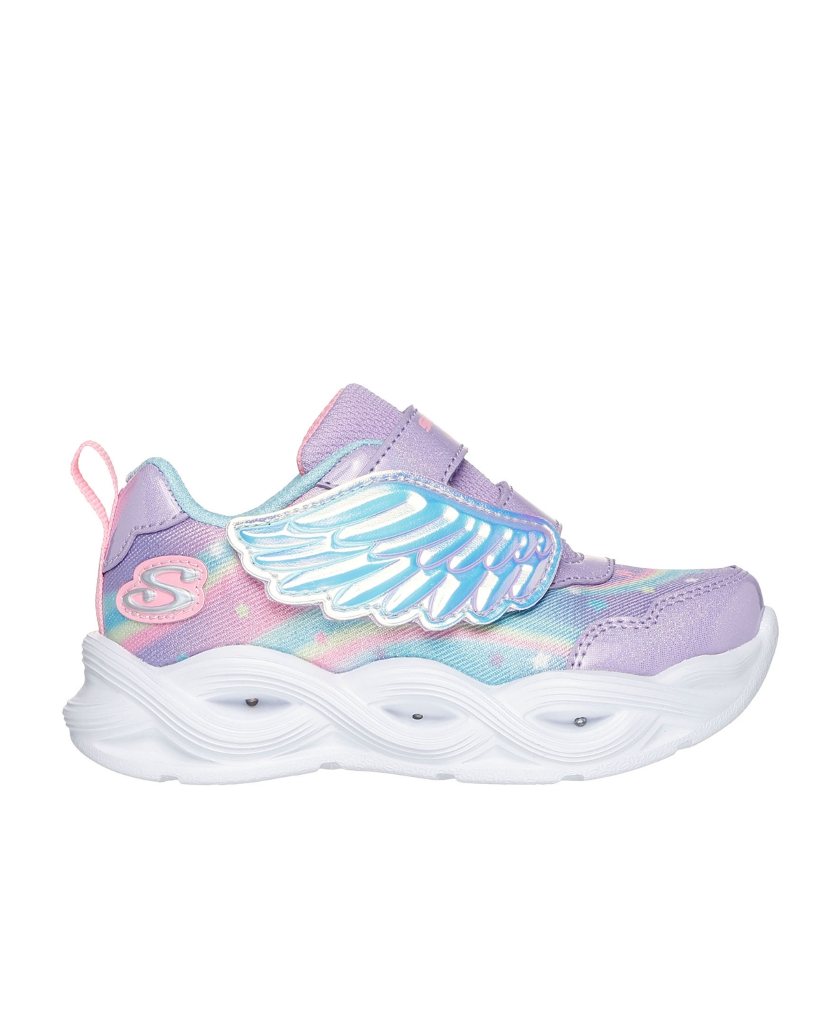 Skechers Toddler Girls S Lights: Twisty Glow Light-up Fastening Strap Casual Sneakers From Finish Line In Purple