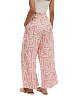 Women's Pop Front Tie Warhol Print Pants