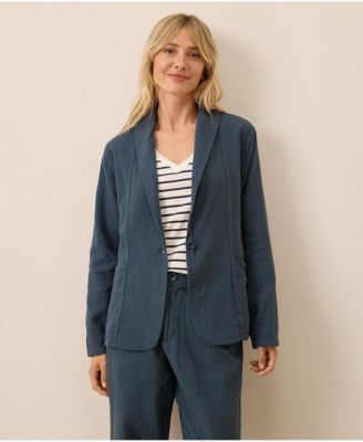 Women's Organic Cotton Coastal Double Gauze Lined Easy Jacket
