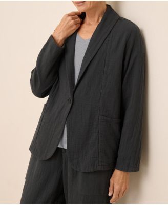 Women's Organic Cotton Coastal Double Gauze Lined Easy Jacket