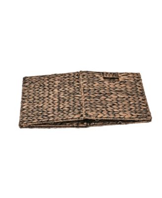 Bryce Farmhouse Hand-Woven Hyacinth Collapsible Storage Cube Baskets with Handles, Set of 5