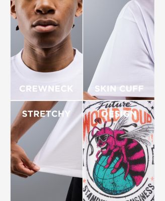 Men's Oversized Rhinestone Graphic T-Shirt