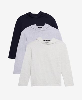 Xray 3 Pack Kids And Boys Basic Long Sleeve Hoodie T-Shirts - Navyoatmeallight heather grey 33$