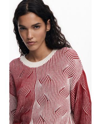 Women's Two-tone knit sweater