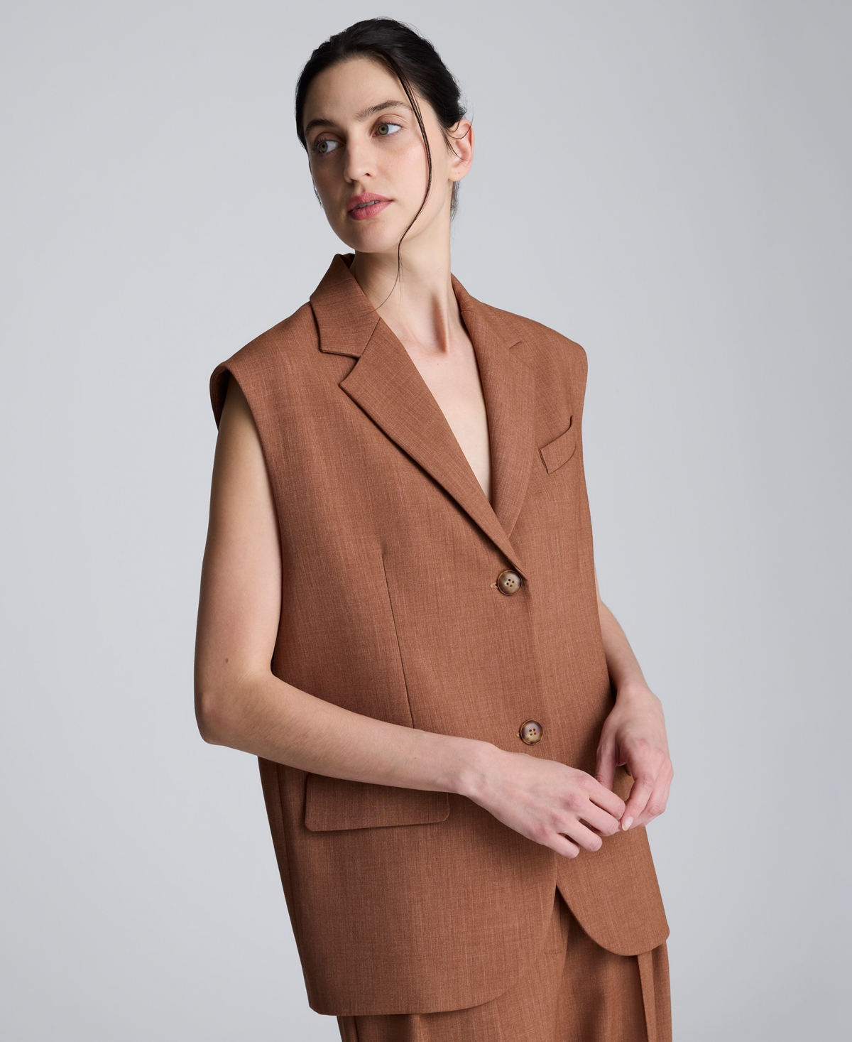 Kenneth Cole Women's Oversized Sleeveless Vest