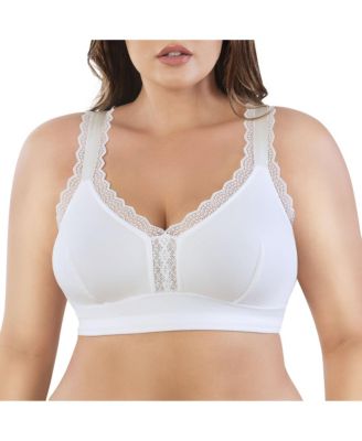 Women's Dalis Wire-Free Bralette, Pearl White, 30J