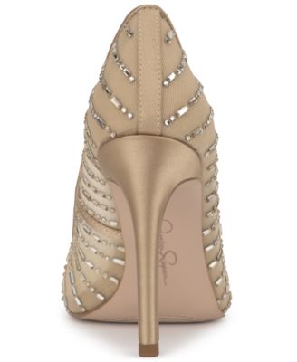 Women's Piviano Rhinestone Mesh Pumps