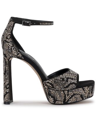 Women's Telxia Rhinestone Blade-Heel Platform Dress Sandals