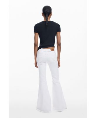 Women's Flared embroidered jeans