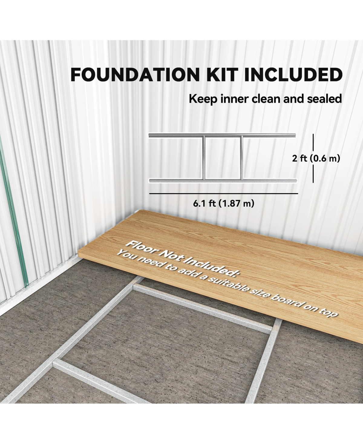 Outsunny 7' x 4' Metal Outdoor Storage Shed with Lockable Doors,