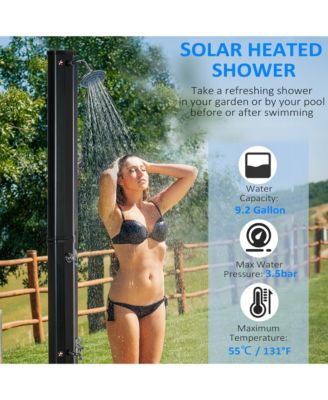 Outdoor Solar Shower w/ Hot & Cold Adjustment Poolside Beach Pool Spa