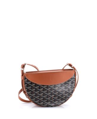 Hirondelle Shoulder Bag Coated Canvas and Leather