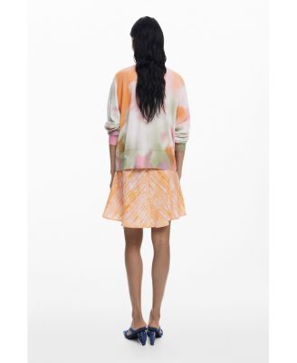 Women's Tie-dye floral cardigan