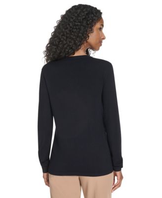 Women's V-Neck Cable Sweater