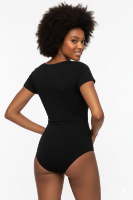 Women's Otara Denim Bodysuit - Stylish Cut-Outs