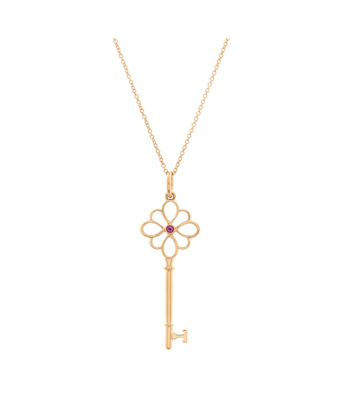 Pre-Owned Tiffany & Co. Knot Key Pendant Necklace - 18k rose gold