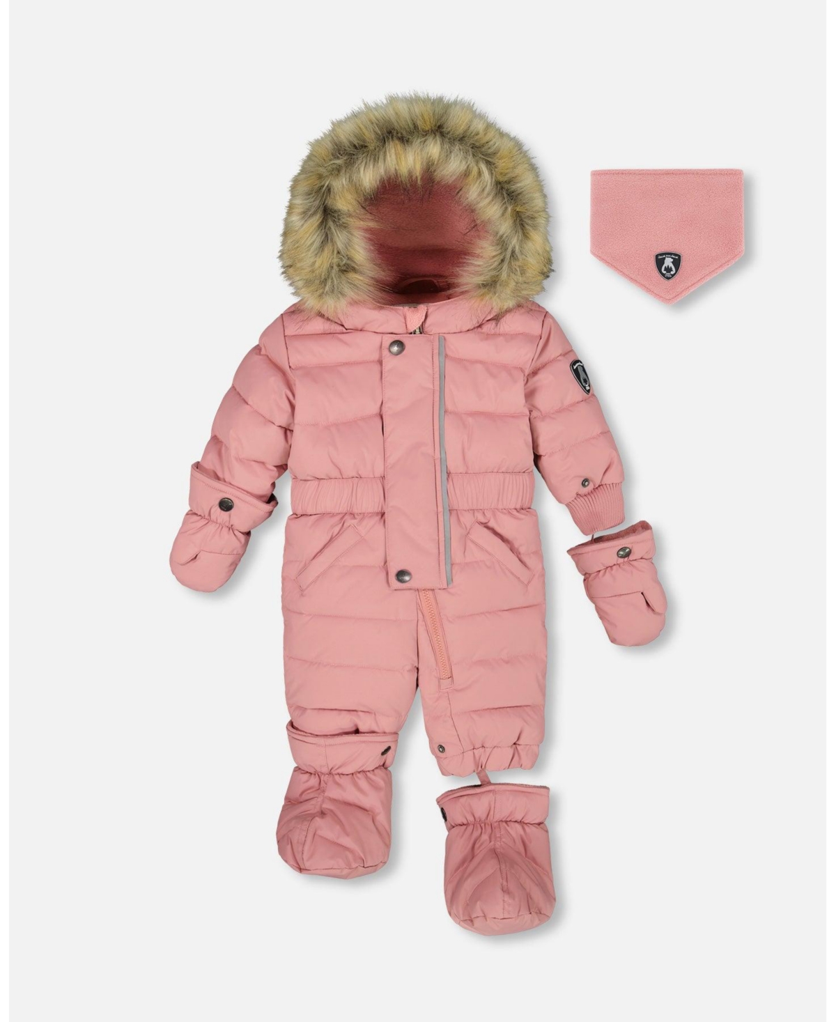 Deux par Baby Girl One-Piece Original Puffy Snowsuit Dusty Pink - Baby|Toddler