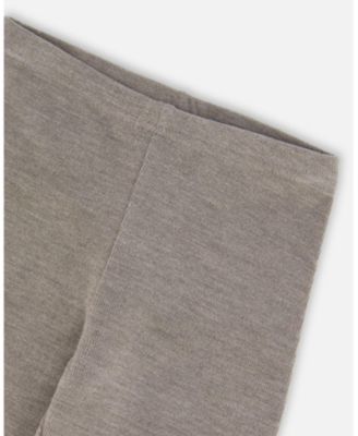 Big Girls Super Soft Ribbed Leggings Heather Gray