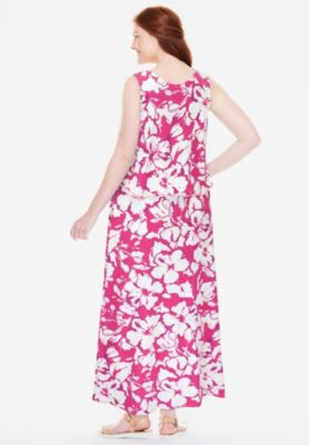 Plus Size Layered Popover Maxi Dress