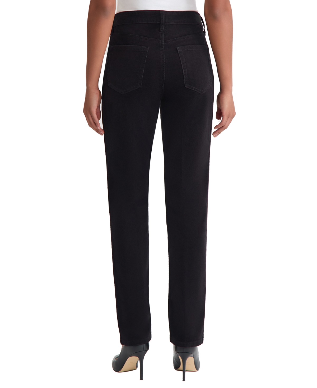 Jones New York Lexington Straight Leg Denim Jeans In Black