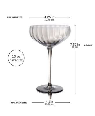 Modern Coupe Glasses, Set of 4