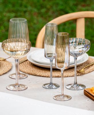 Modern Flute Glasses, Set of 4