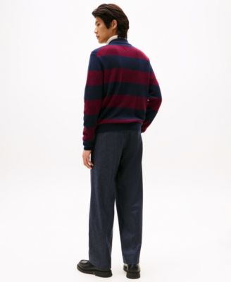 Men's Wool Cashmere Rugby Sweater Polo