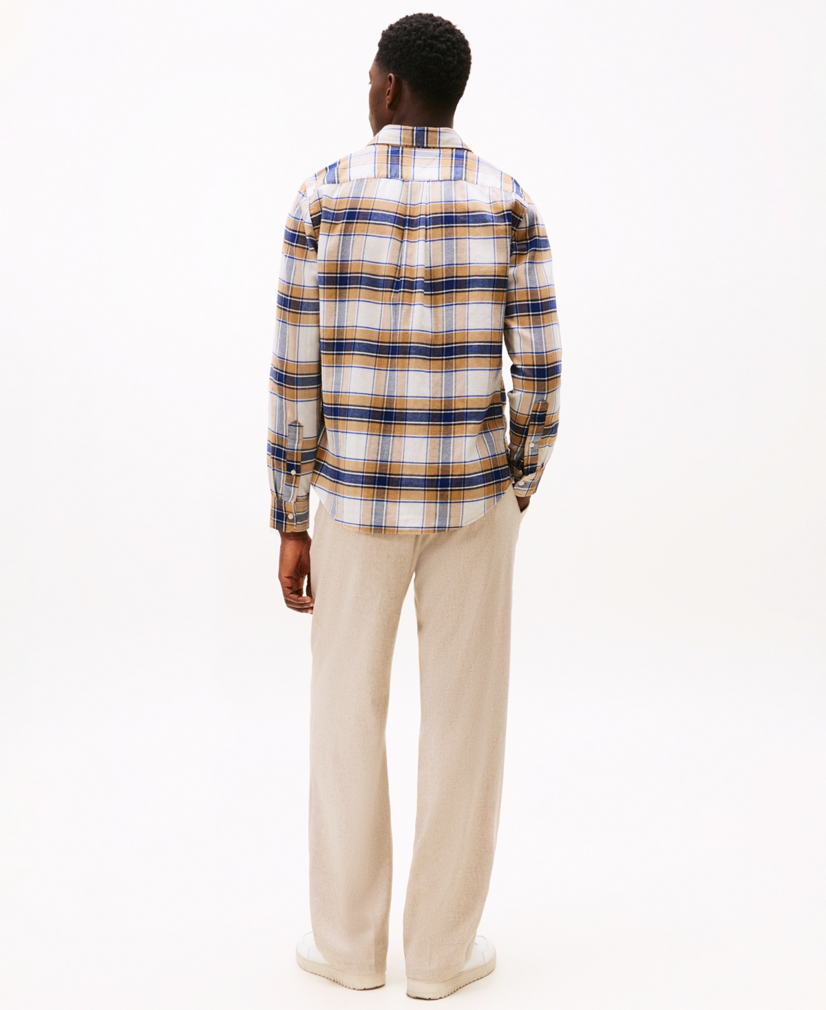 Tommy Hilfiger Brushed Flannel Check Print Shirt In Multi