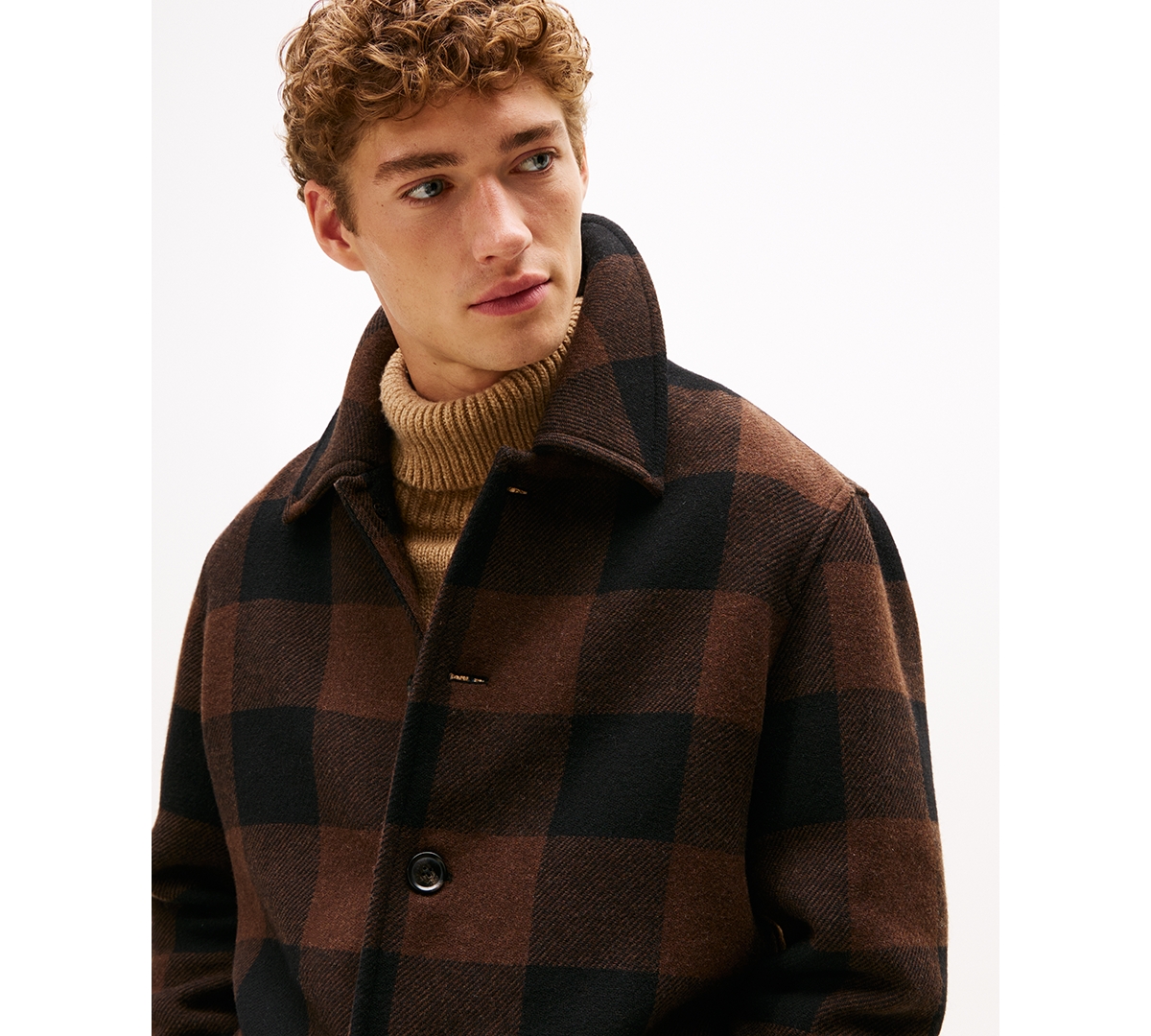 Tommy Hilfiger Men's Double-Face Check Chore Jacket