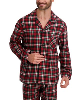 Men's Flannel Button Down Pajama Sleep Set