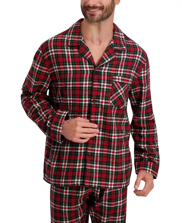 Men's Flannel Button Down Pajama Sleep Set - thumbnail 2