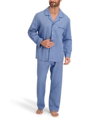 Men's Woven Button Down Pajama Sleep Set