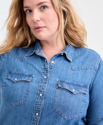 Trendy Plus Size Essential Western Cotton Shirt