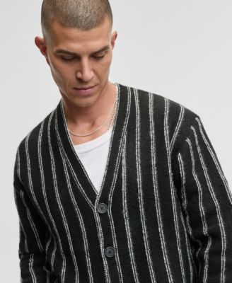 Men's Relaxed-Fit Striped Sport Cardigan, Macy's Exclusive