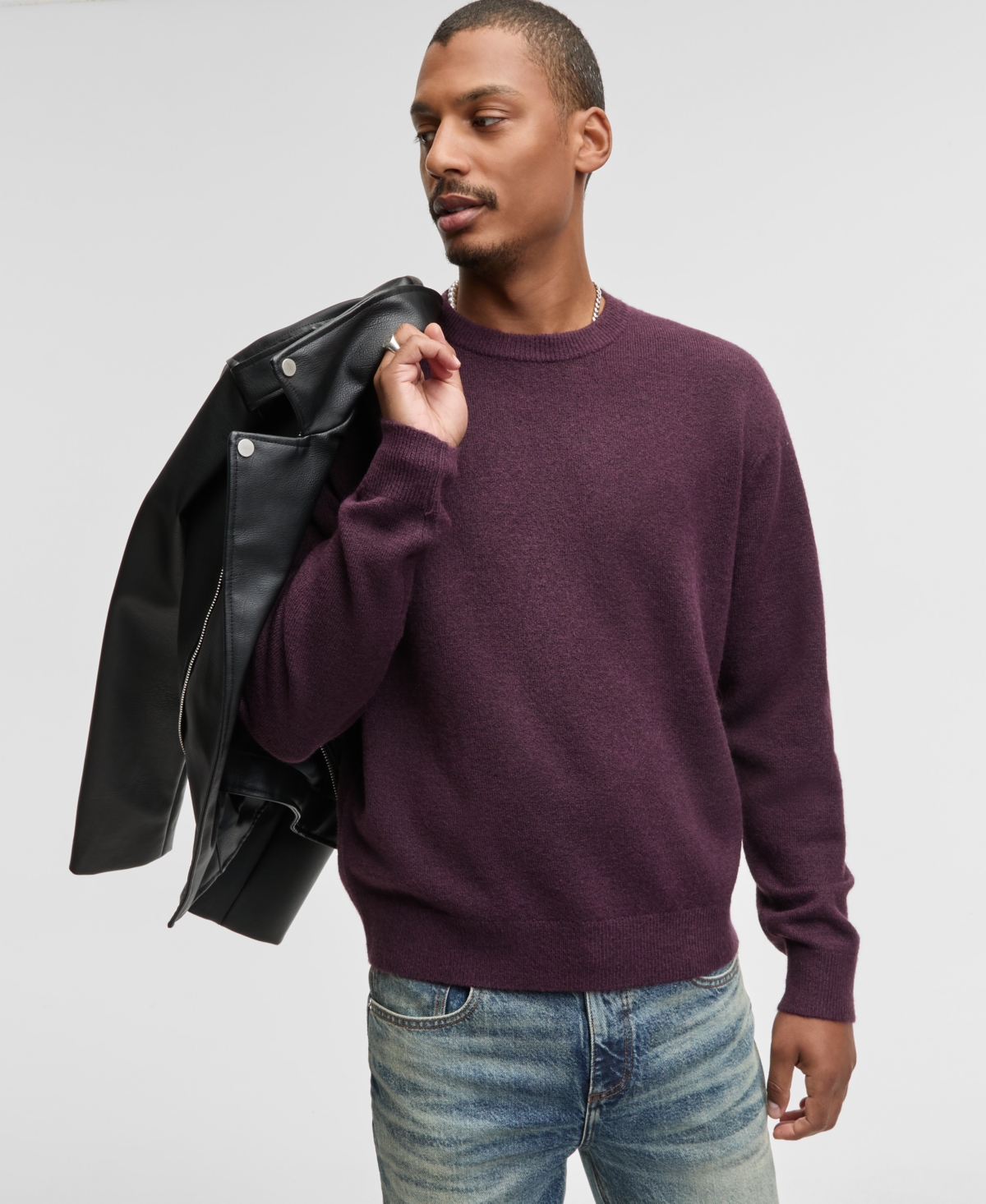 Mode of One Men's Relaxed-Fit Cozy Sweater, Created for Macy's