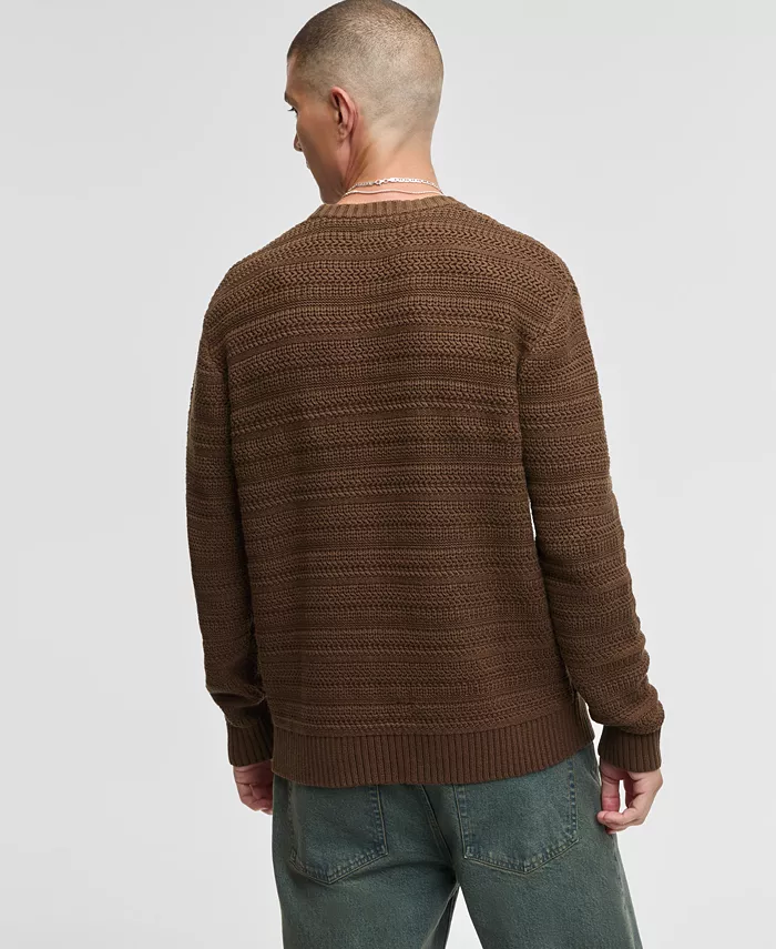 Men's Relaxed-Fit Textured Sweater - thumbnail 9