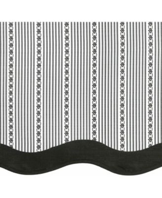 Farmhouse Striped Rod Pocket Cafe Kitchen Curtain Tier and Valance Set
