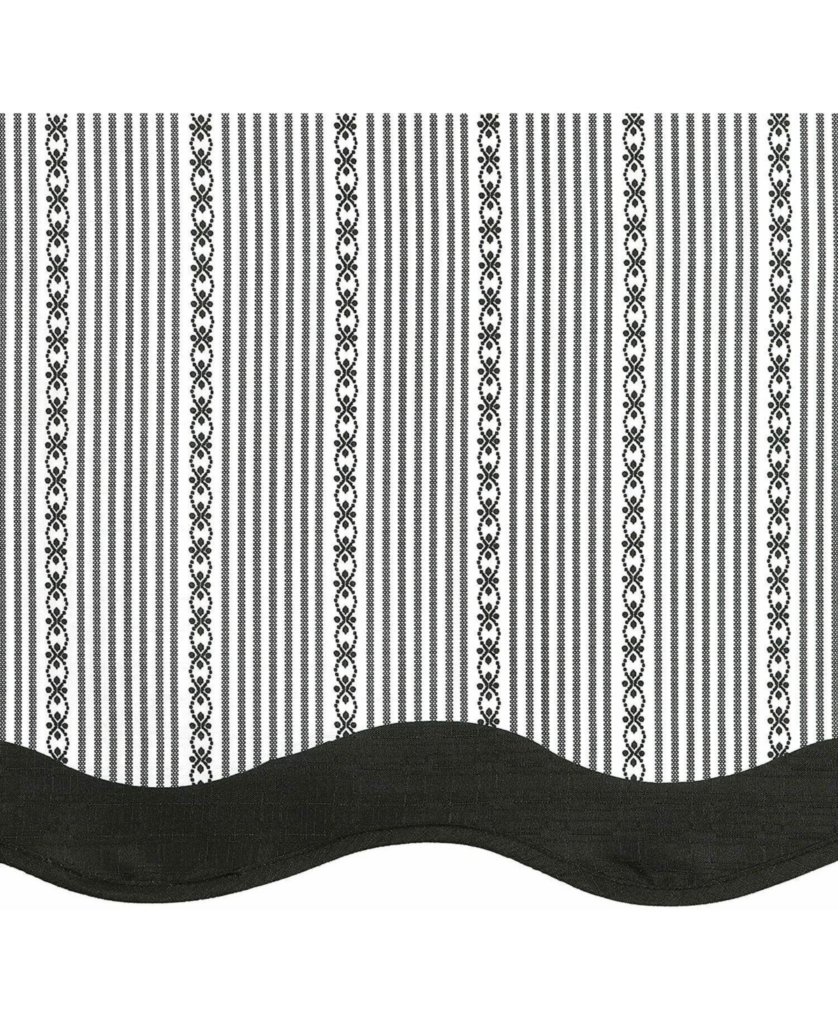 Kate Aurora Farmhouse Striped Rod Pocket Cafe Kitchen Curtain Tier & Valance Set