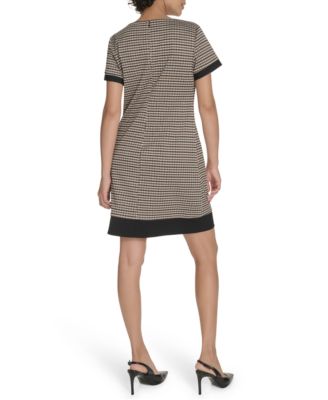 Petite Crewneck Short-Sleeve Shift Dress